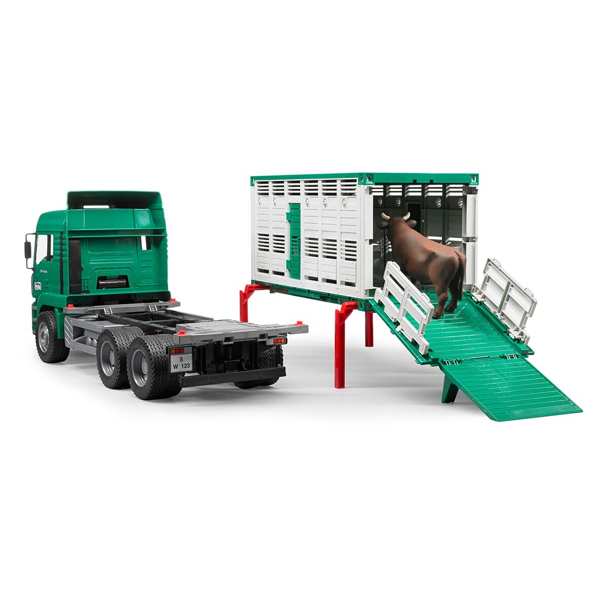 BRUDER Spielwaren GmbH + Co. KG Bruder 03548 Scania Super 560R Tiertransport-LKW mit 1 Rind