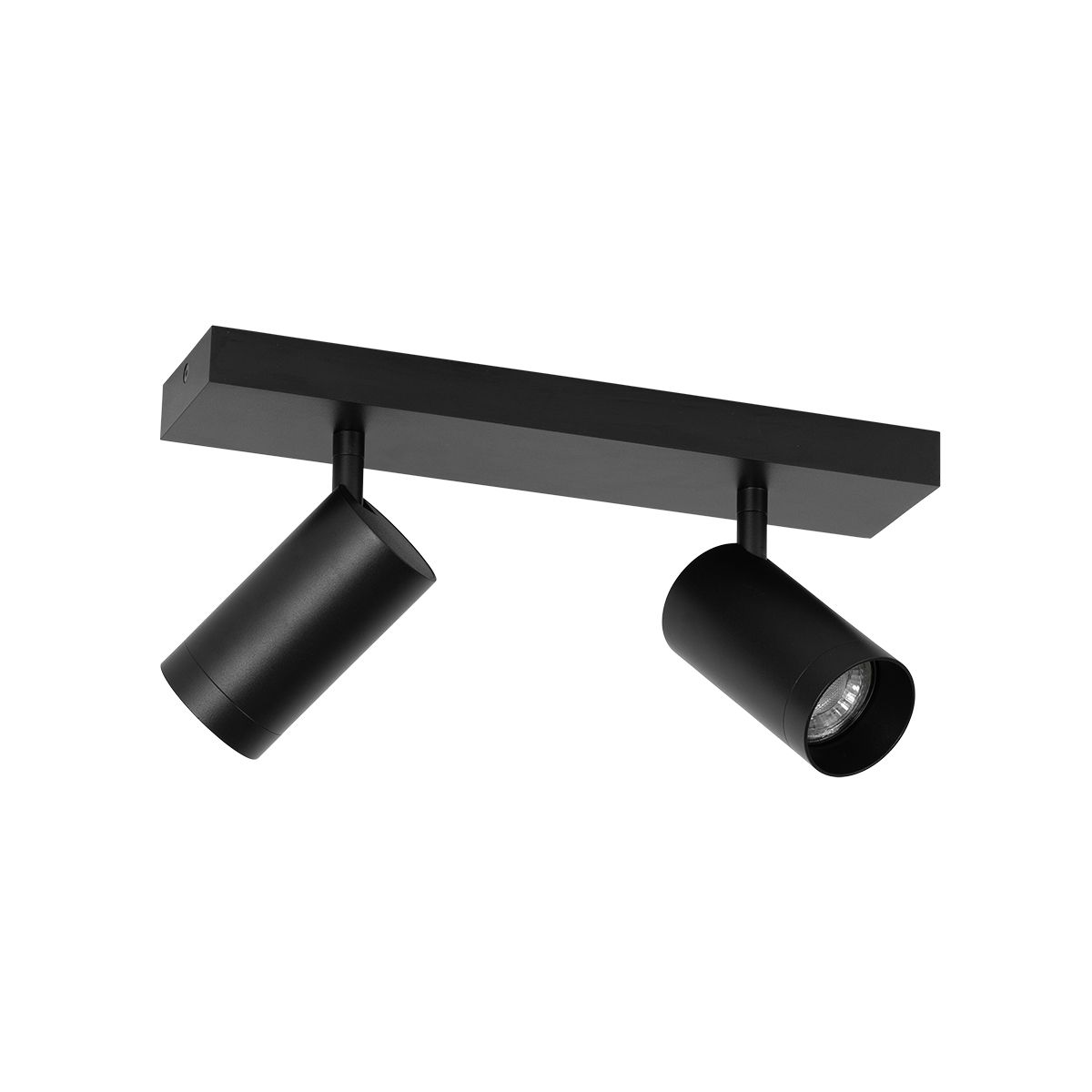 Smart plafondspot zwart verstelbaar 2-lichts incl. 2 Wifi GU10 50mm - Jeana Luxe