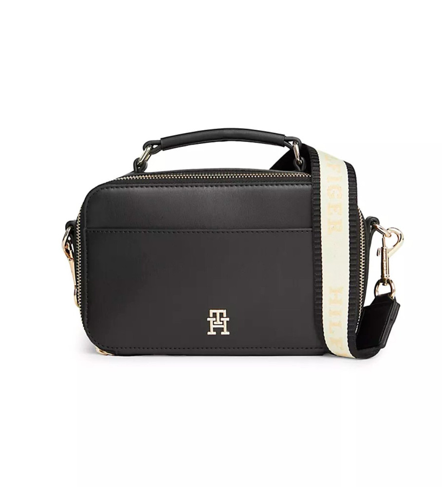 Bolsa de ombro icônica Tommy Hilfiger, preta