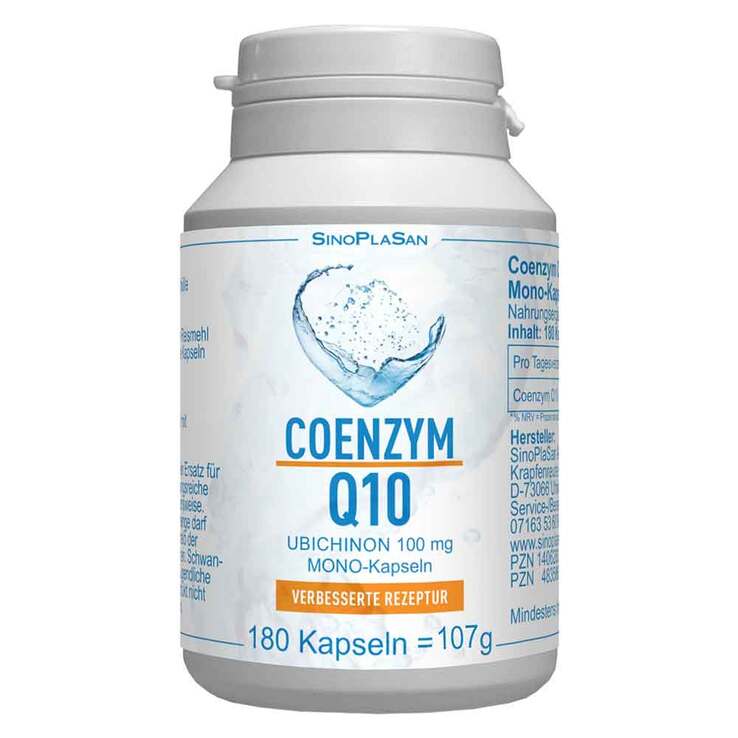 Coenzym Q10 100 mg Ubichinon Mono-Kapseln, 180 St