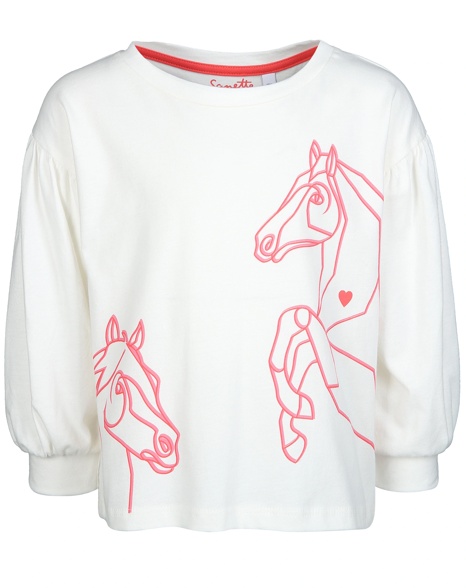 Langarmshirt HORSES LIGHT in ivory