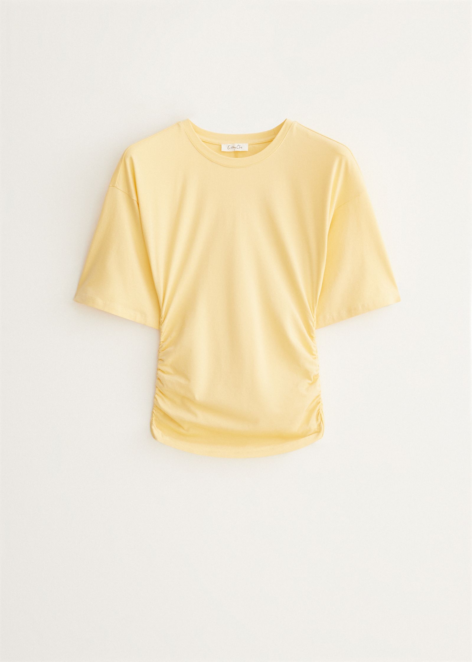 T-shirt met zijplooi