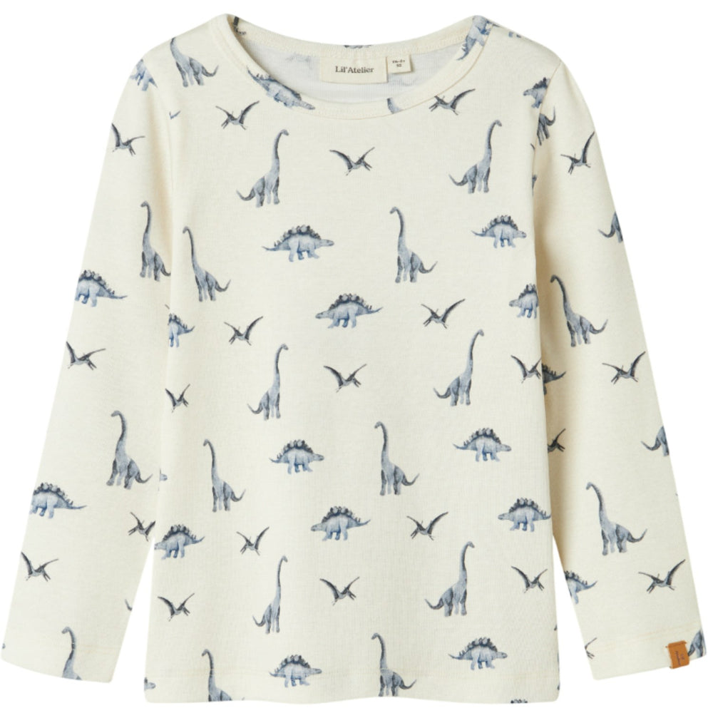 Køb Lil'Atelier Turtledove Dino Geo Avu Slim Bluse