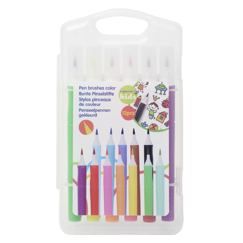 Stylo pinceau de couleur x12