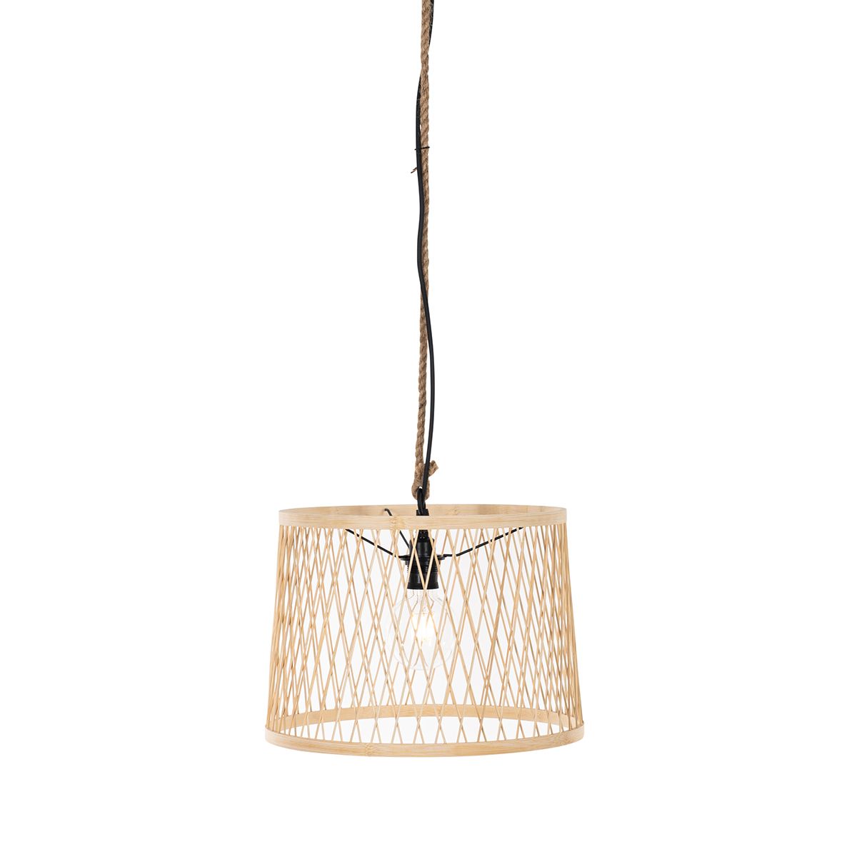 Landelijke buiten hanglamp rotan 40 cm - Calamus
