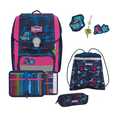 Scout Schulranzen-Set Genius DIN Magic Sea