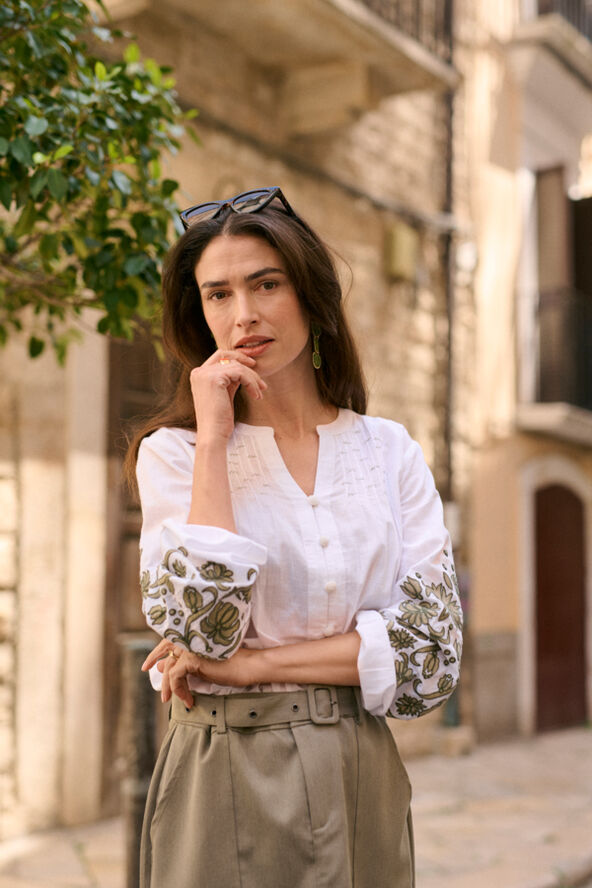 Cream CRBrodie Blouse Snow white