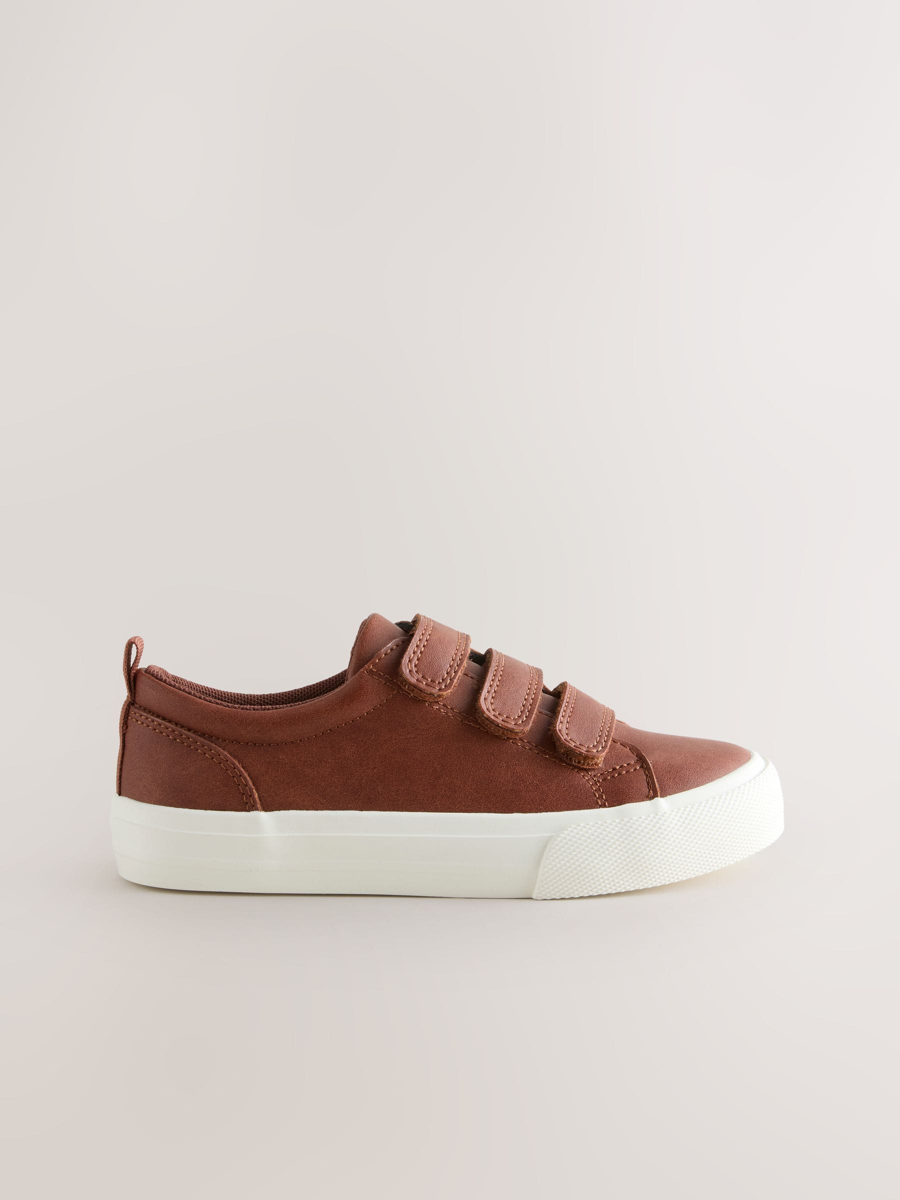 Lichtbruin - Touch Fastening Slimme Casual Trainers