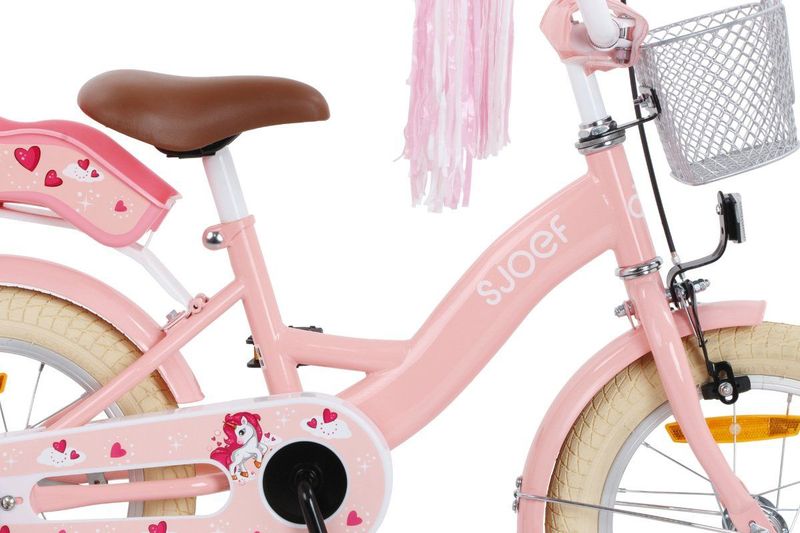 SJOEF Dolly Meisjesfiets 14 inch - Kinderfiets 3, 4 & 5 jaar roze