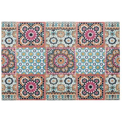 Tapis vinyle effet mosaïque