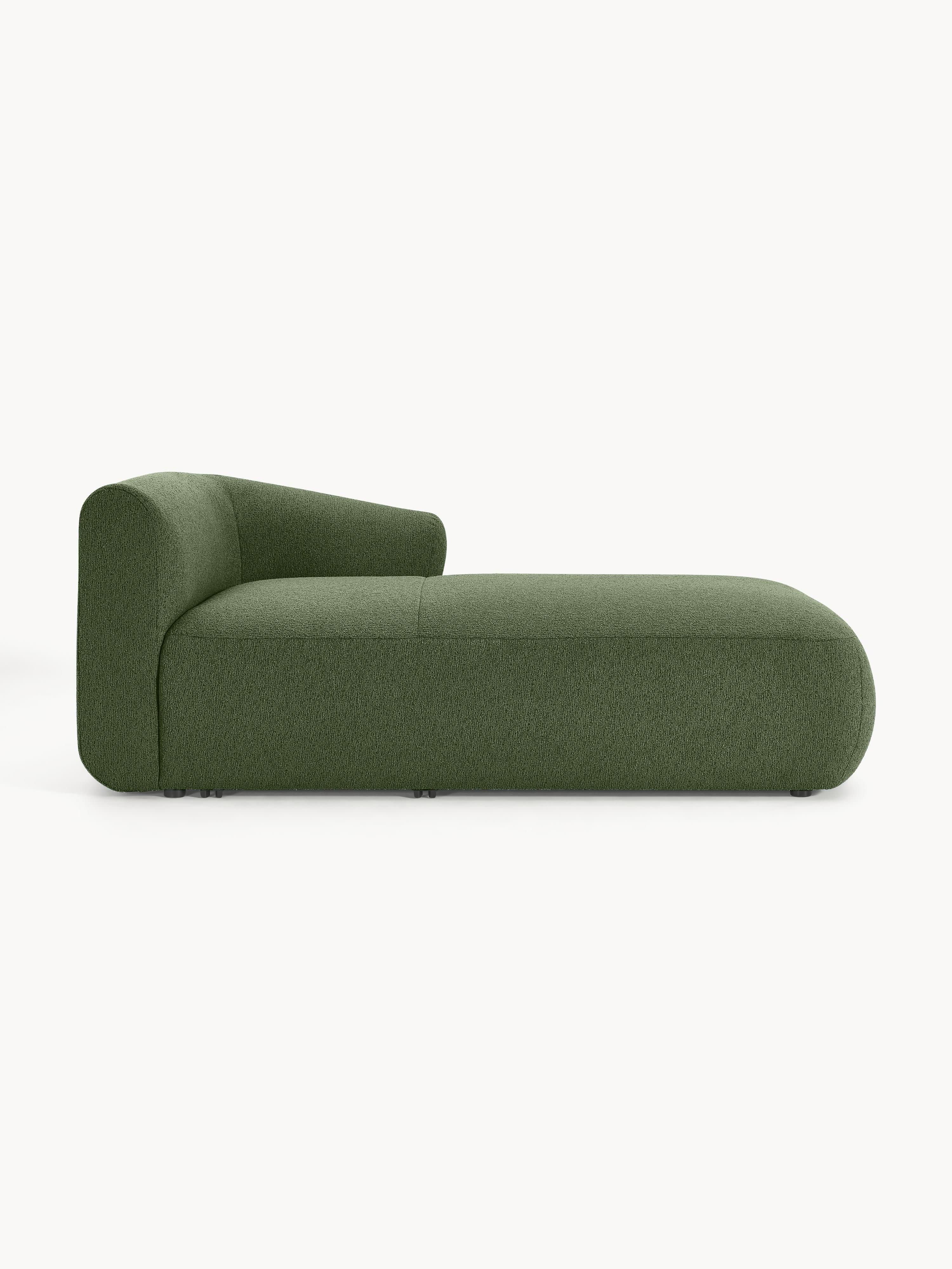 Chaise longue hoekmodule Sofia uit bouclé