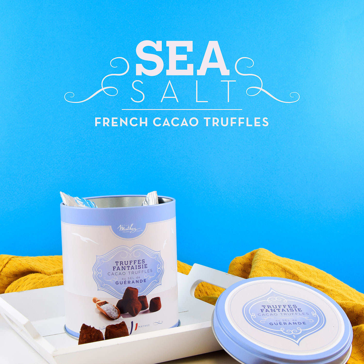 Truffes fantaisie au sel de Guérande - boîte métal