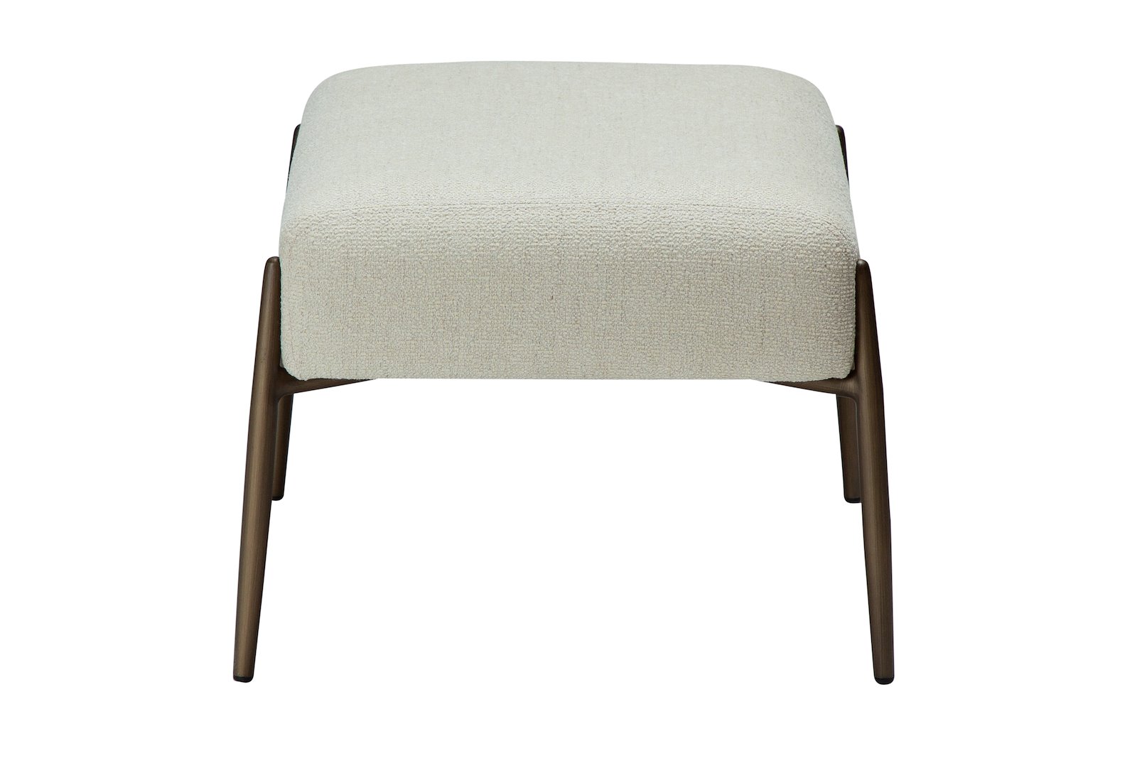 Glam krakk Tekstil Bouclé Bone White med antikk messing ben