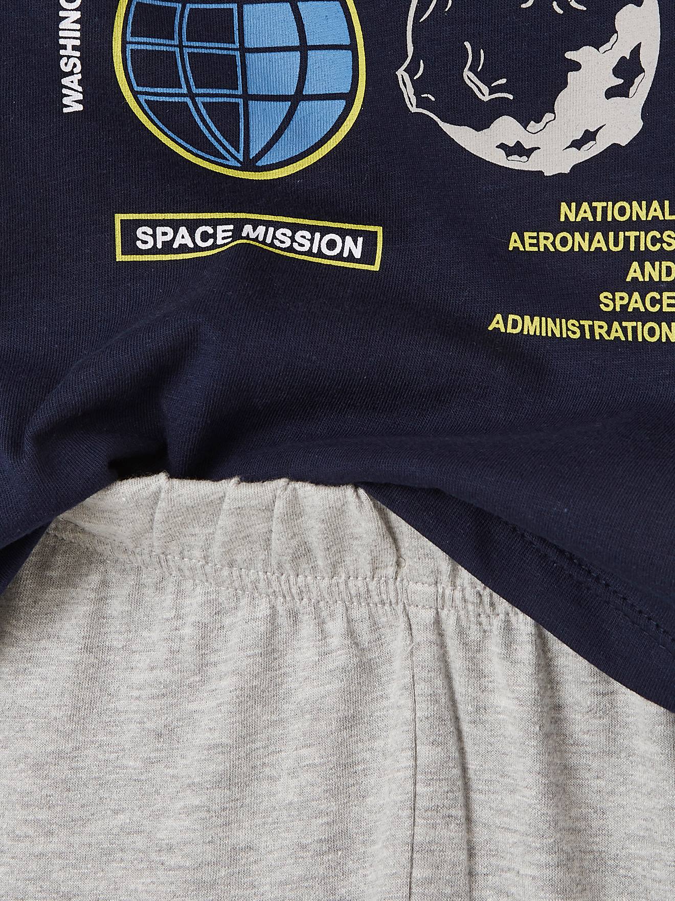 Pijama azul-escuro liso da NASA® com estampas