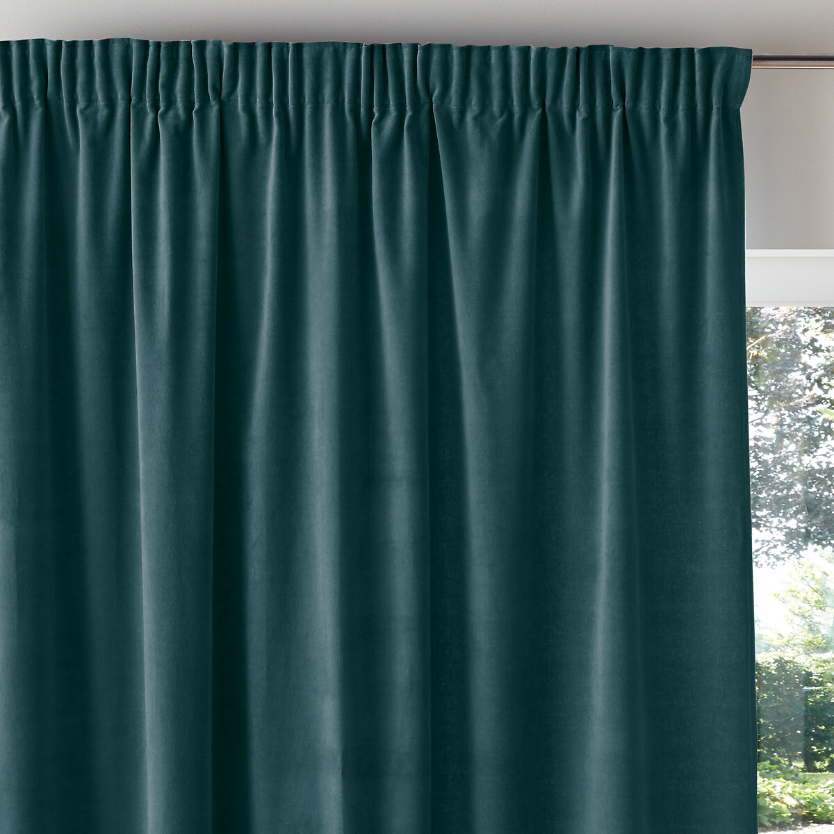LA REDOUTE INTERIEURS<br>Cortina de veludo com debrum franzido, Veludo