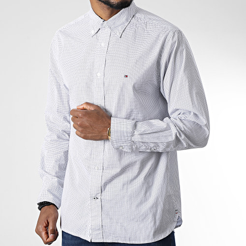 Chemise Manches Longues Core Flex Mini Geo Print 5036 Blanc