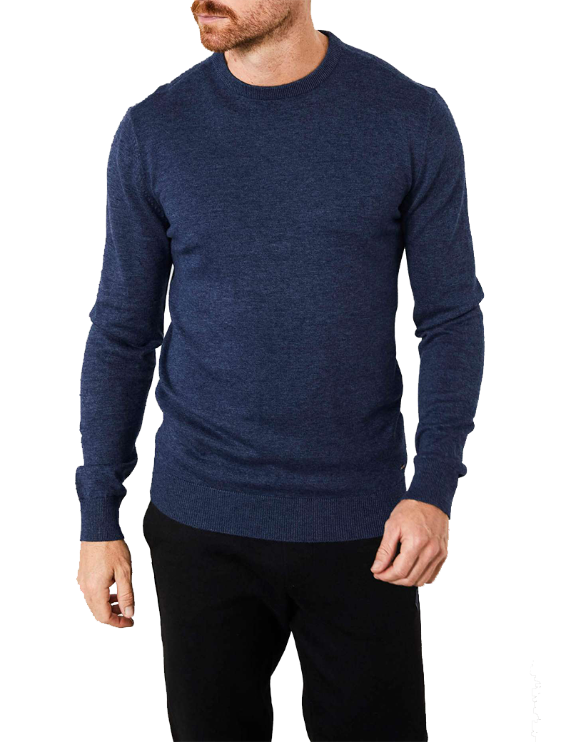PETROL IND PULL EN TRICOT FIN DEEP CAPRI