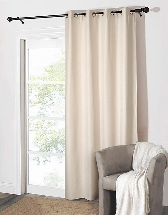 Rideau thermique effet chiné l.135 x H.240 cm naturel