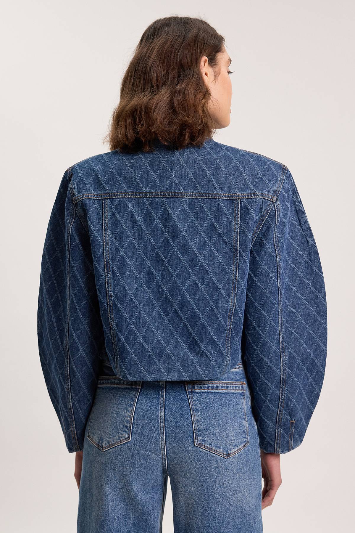 KarenMillen Veste En Denim À Manches Ballon