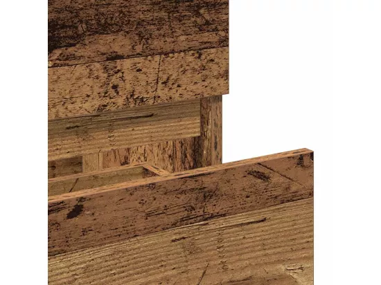 Armoire de salle de bain et miroir vieux bois bois d'ingénierie