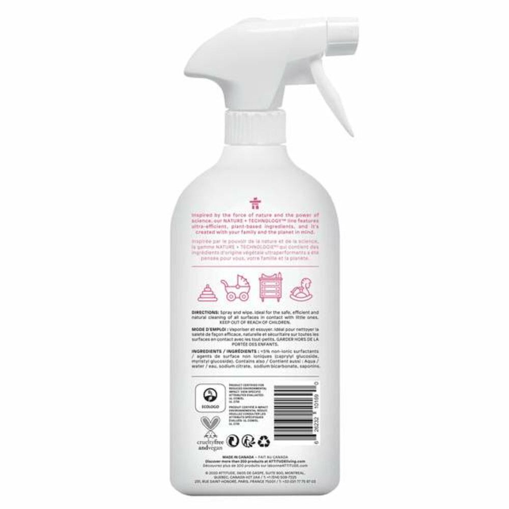 Attitude Little Ones Speelgoed- en Oppervlakte Reiniger Geurvrij800 ml