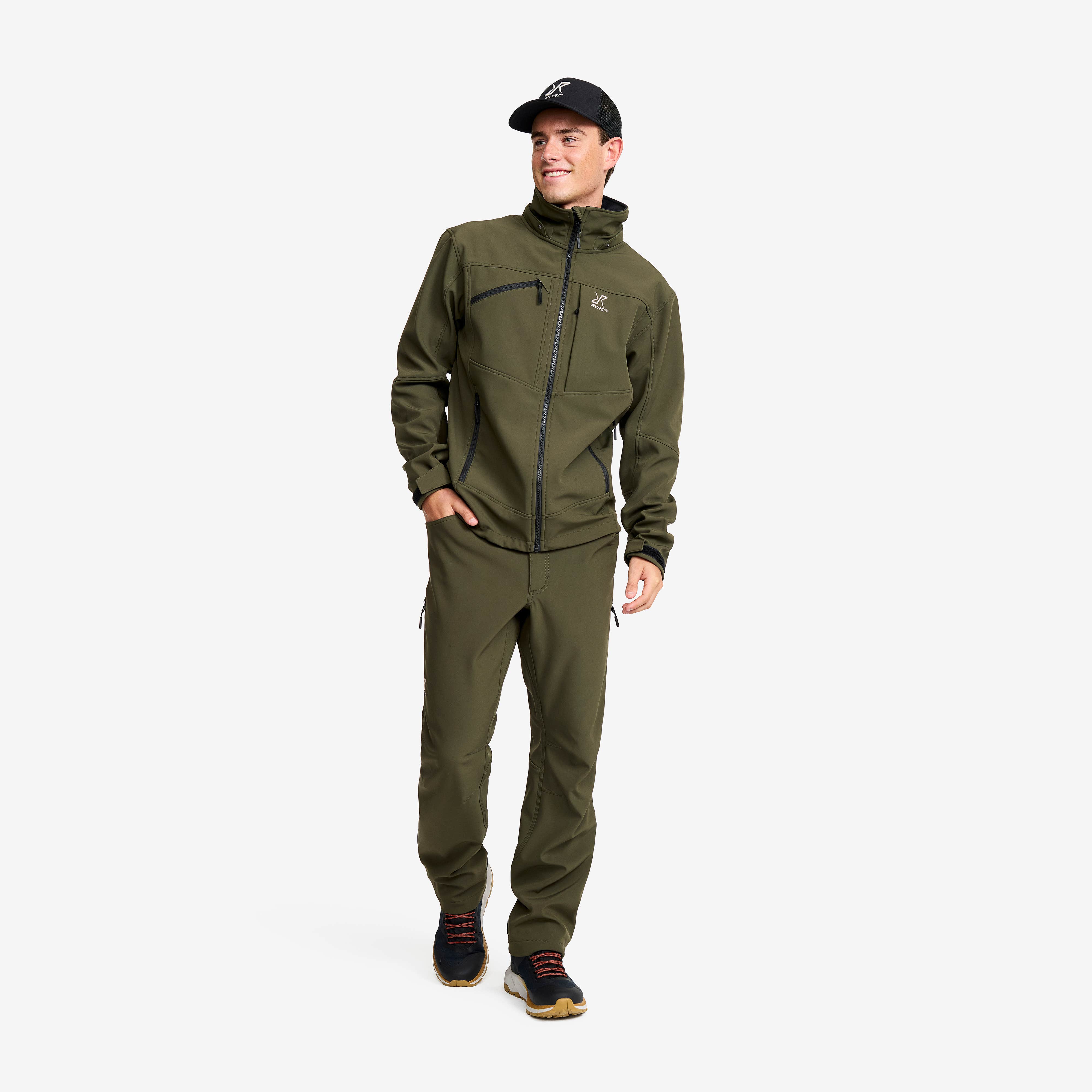 Hiball Essential Softshell Pants Herre Forest Night