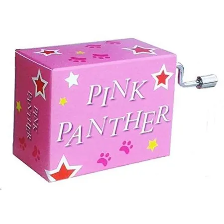 Fridolin Pink Panther Music Box (Crank, Mini Barrel Organ)
