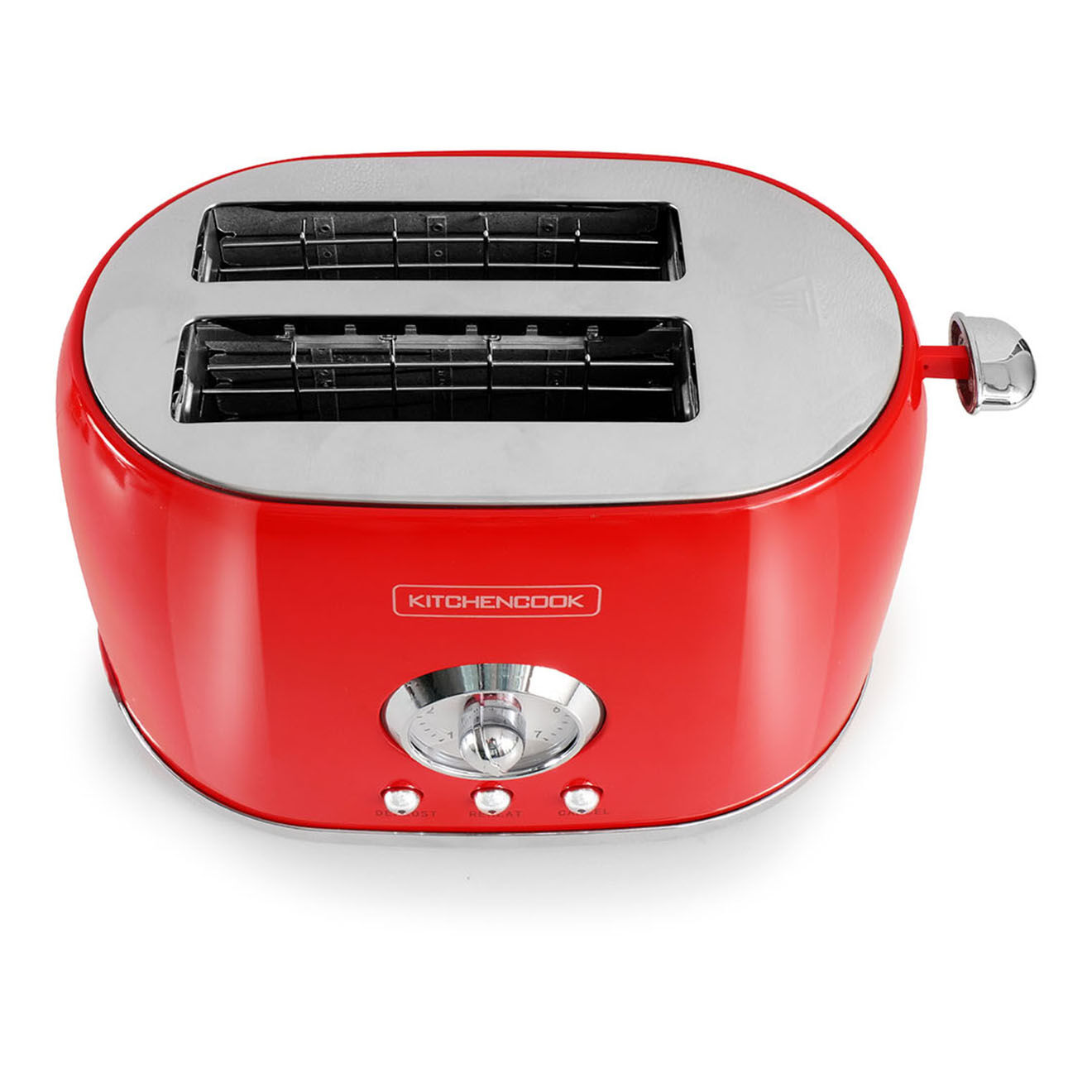 Kitchencook Grille-pain Style rétro rouge - 46.6x35.6x47.6 cm