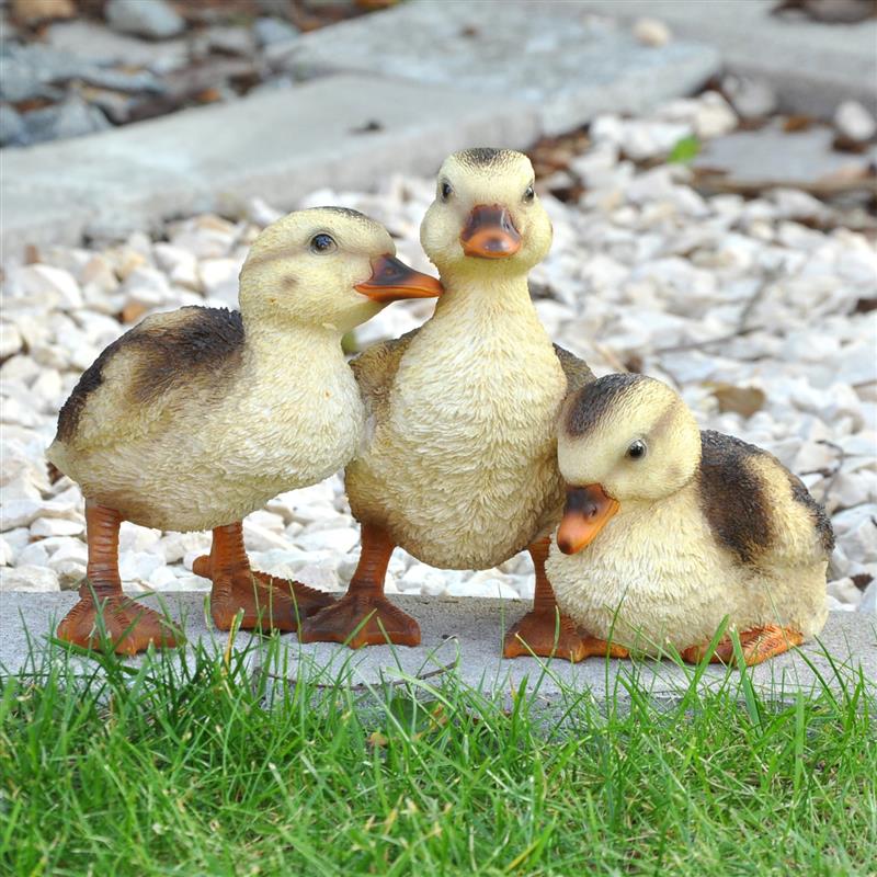 Dazikemo Dekofigur Gartenfigur Entenküken