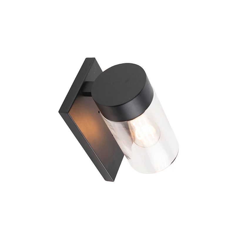 Moderne buitenwandlamp RVS zwart IP44 - Jarra