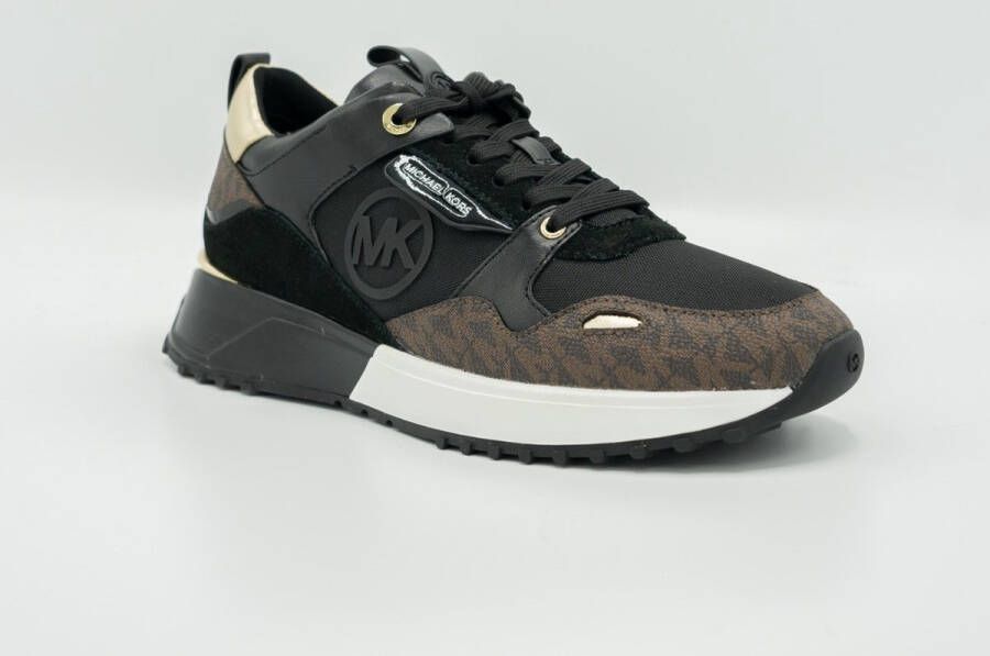 Michael Kors Theo Classic Logo Print Low top Sneakers Zwart Dames