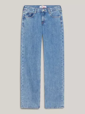 Calça jeans reta de cintura baixa Sophie