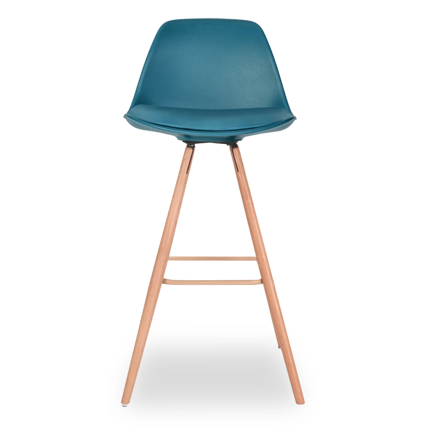 Lot de 4 tabourets de bar SARA mix color gris foncé, gris clair, blanc et bleu canard