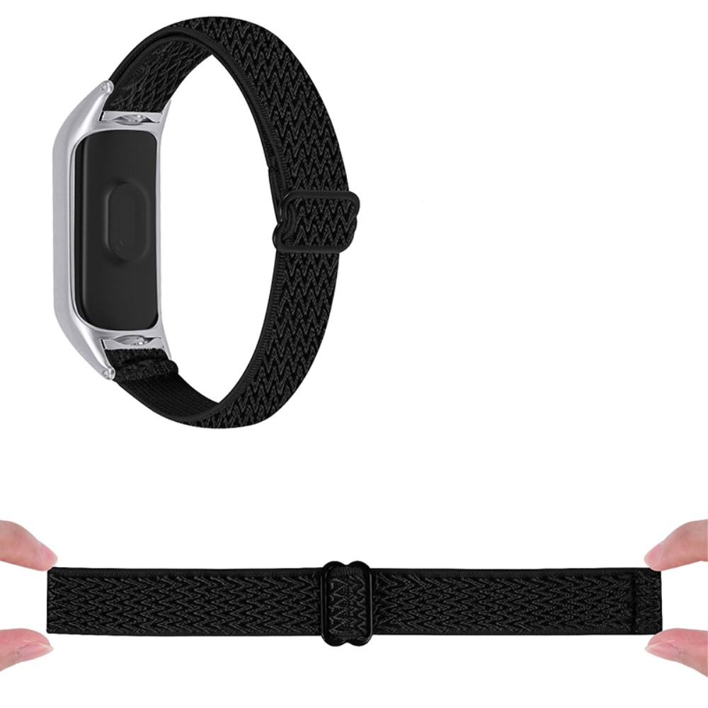 Xiaomi Mi Band 4 / Mi Band 3 Elastisches Nylon Gummi Armband (Gelenkumfang: 140-210mm) - Schwarz