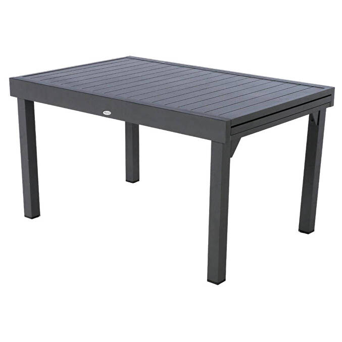 Ensemble table de jardin extensible + 10 fauteuils PIAZZA Graphite