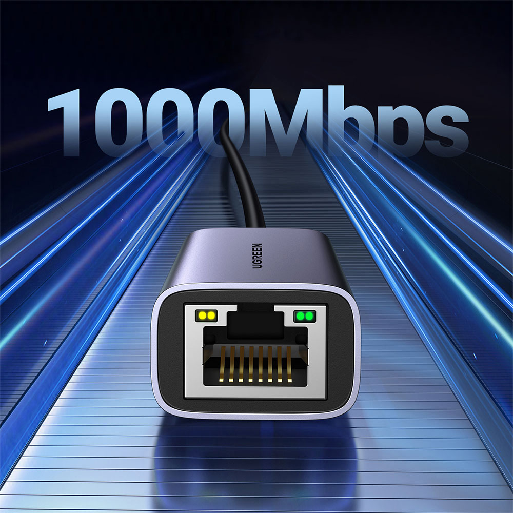 USB C 3.1 auf RJ45 Ethernet LAN Adapter (1000 Mbit/s) - Silber