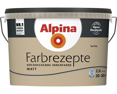 Alpina muurverf kleur recepten Tea Time 2.5 l