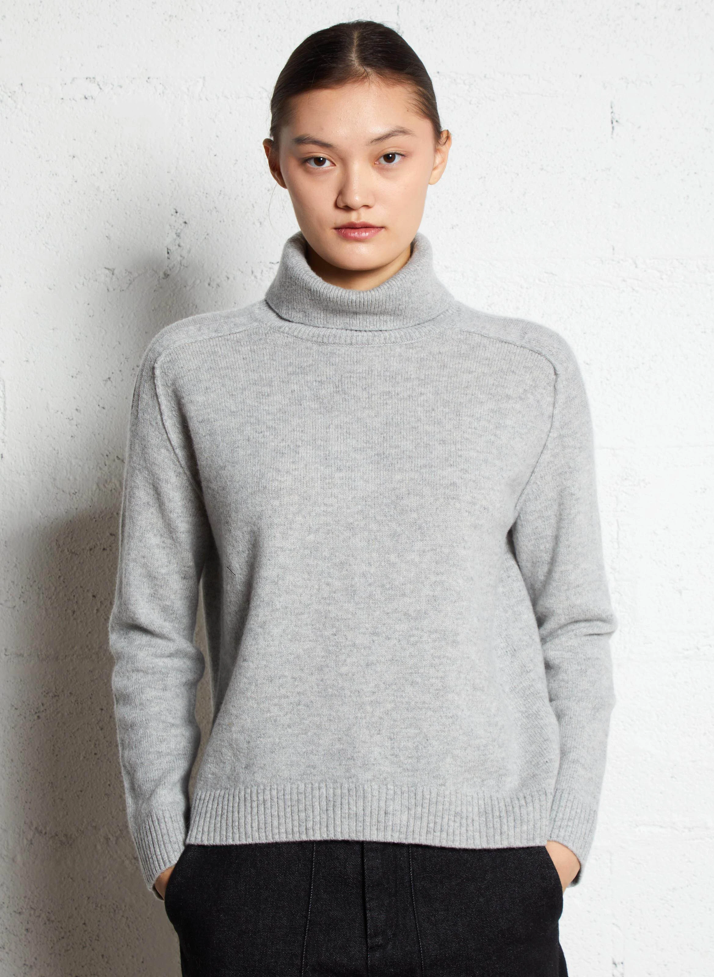 CELESTIN - Pull col roulé en laine | Gris