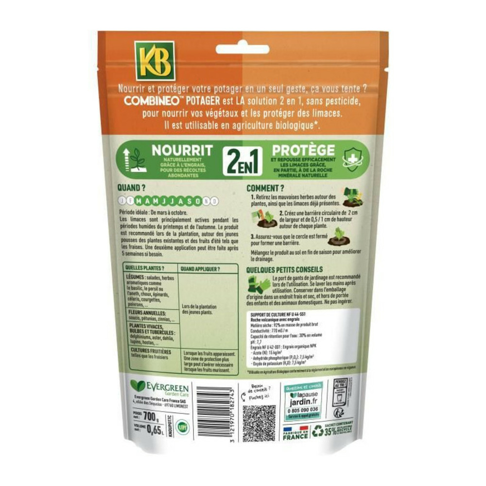 - combinéo nourrit et protege potager 700g