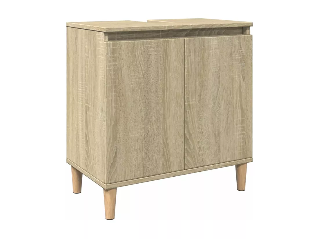 Ensemble de meubles de salle de bain 3 pcs chêne sonoma