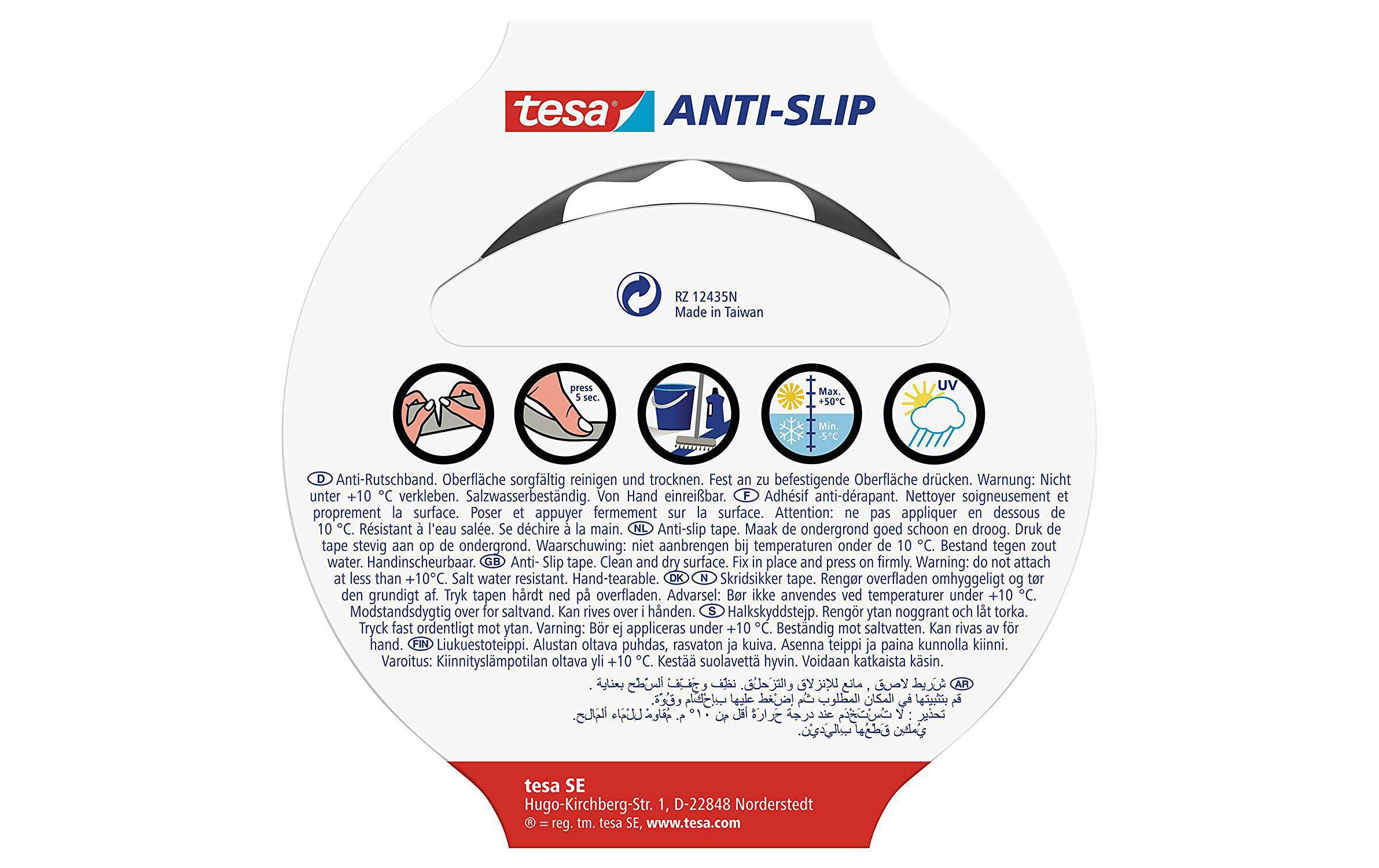 Anti-Rutschband 5 m x 50 mm SchwarzAnti-Rutschband, 50 mm x 5 m
