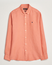 Morris Douglas Linen Button Down Shirt Purple