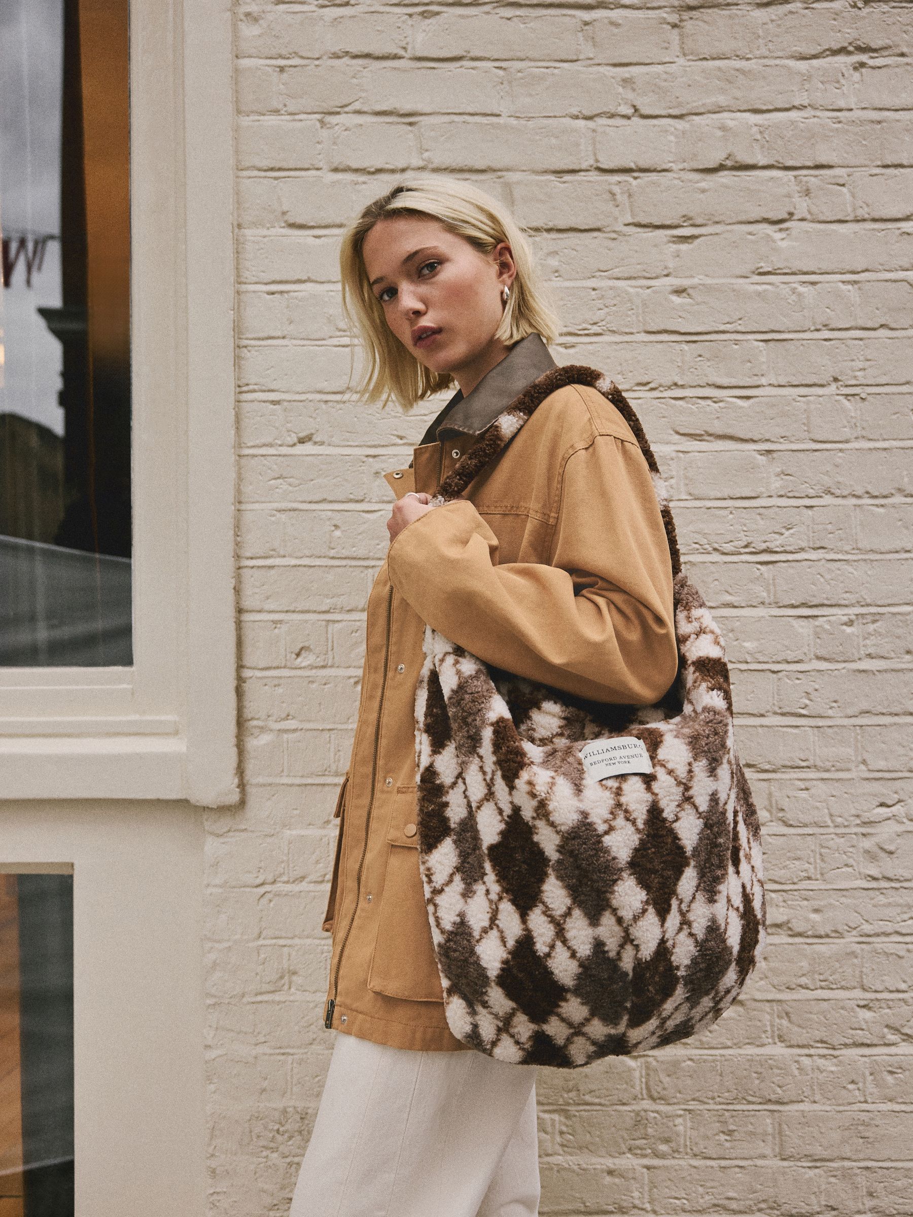 Chocoladebruin - Borg Argyle Shoulder Bag