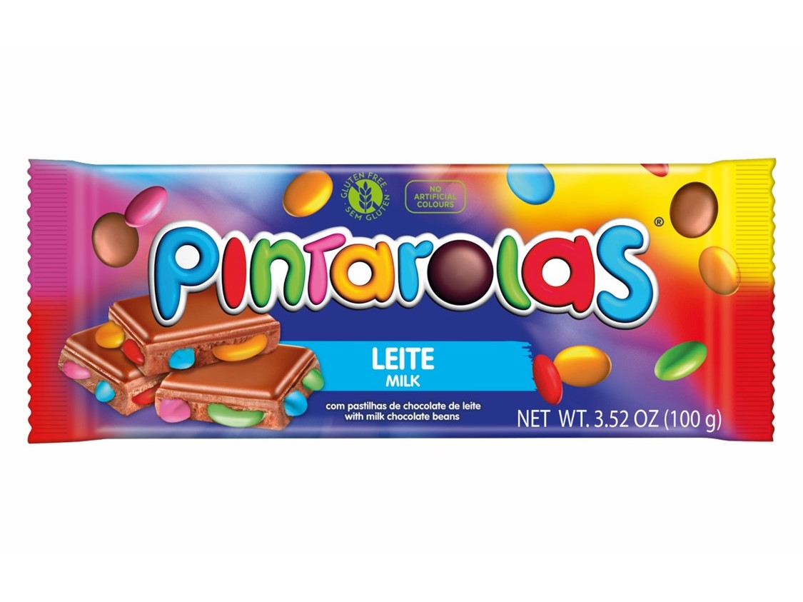 CHOCOLATE DE LEITE PINTAROLAS TABLETE CHOCOLATE COM PASTILHA 100G