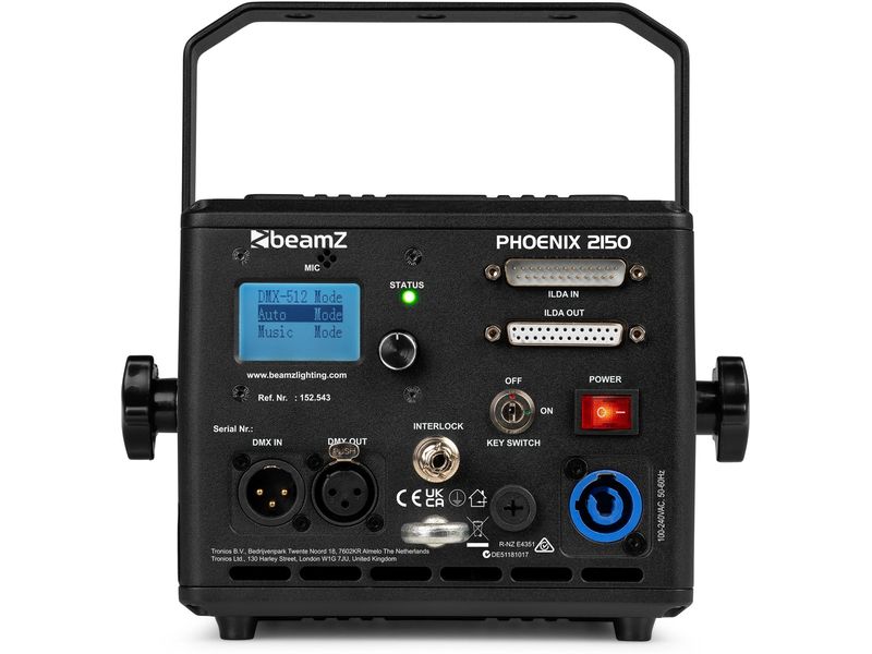 BeamZ Laser Phoenix 2150 Leistungsstarker Grafiklaser mit analoger Modulation