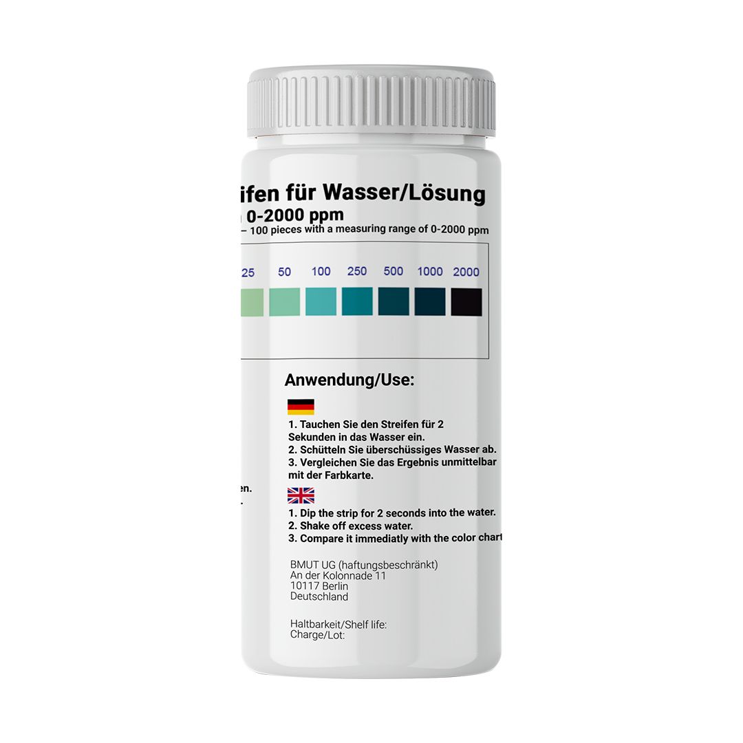 BMUT Chlordioxid Teststreifen (0-2000 ppm) Lösung (CDL/CDS)