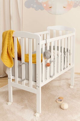 Alice & Fox Sengekant Bedside Crib, Soft Grey