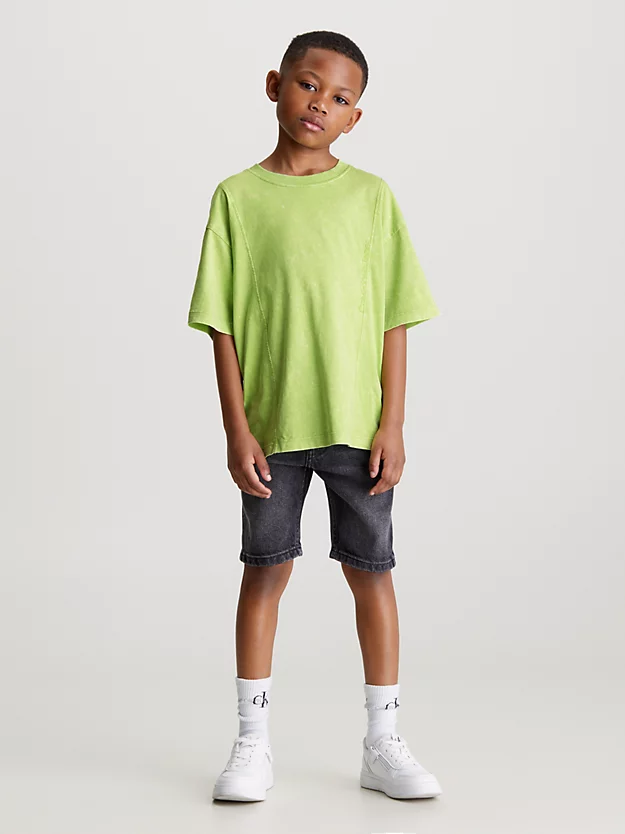 Camiseta de modelagem relaxada com efeito de lavagem ácida.