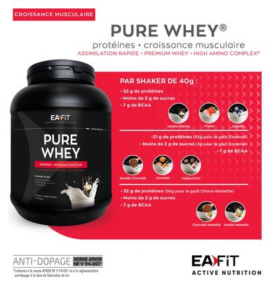 EAFIT Pure Whey Vanille Intense 750gr
