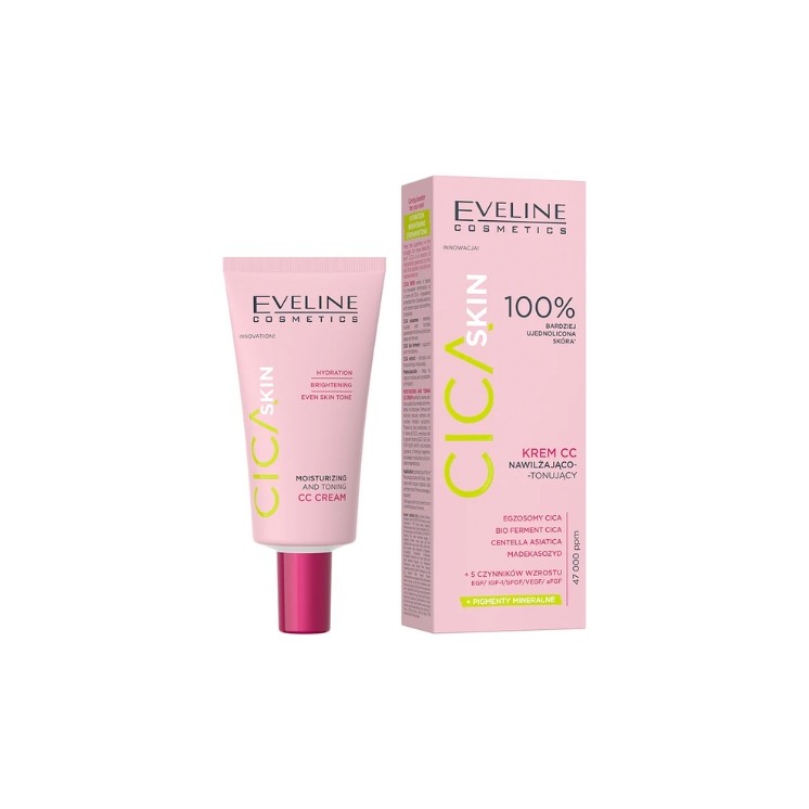 Eveline Cica Skin Feuchtigkeitsspendende und straffende CC-Gesichtscreme 30 ml